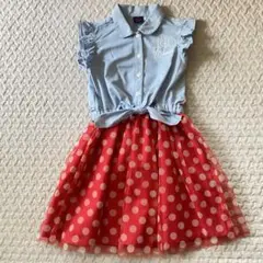 BABYDOLL ミニーマウス シャツドレス 120