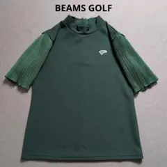 【極美品】ビームスゴルフ　フリル袖モックネック半袖　胸ワッペン　M