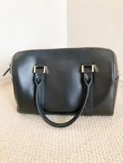 agnes b. VOYAGE レザー　ボストンバッグ　黒