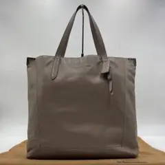 【美品】COACH トートバッグ ジャージー ベージュ レザー A4収納