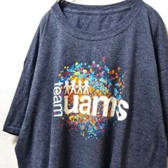チームUAMS ロゴ Tシャツ グレー 灰色 古着