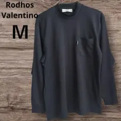 RodhosValentino 長袖 シャツ アンダーシャツ 作業着ブラック M