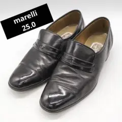 マレリー ローファー 幅広3E ブランド 革靴 黒 25ブラック MARELLI