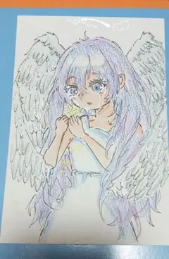手書きイラスト　手描き　オリジナル　天使　コピック