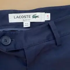 最終価格　LACOSTE スリムフィット ネイビー パンツ US34