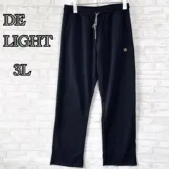 【DE-LIGHT】ネイビー 3L ジャージパンツ スウェット 大きめa2728