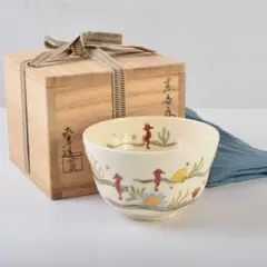 Ｓ７８９　水指　『染付　桶側水指』『橋本喜泉造』　共箱　茶道具 S789 水指 『染付 桶側水指』『橋本喜泉造』 共箱 茶道具