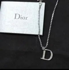 Christian Dior ラインストーンブレスレット シルバー