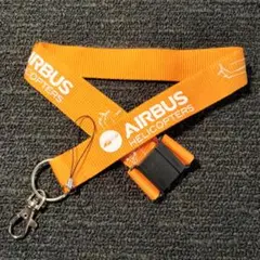 【 超レア 】ＡＩＲＢＵＳ　ＥＣ１７５　ヘリコプタ　ネックストラップ　ノベルティ