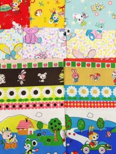 ④ ハニーチューン　レトロアニマル プリント生地　サイズ色々　まとめ売り