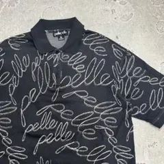 pellepelle グルグル 総柄 ポロシャツ ヒップホップ