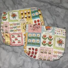 レトロ ポーチ 2点セット