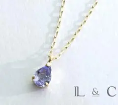 【Jewel closet by Lu0026Co】K10ティアドロップ天然石ネックレス