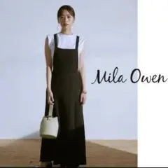 新品タグ付き★ミラオーウェン Mila Owen サロペットワンピース ロング黒