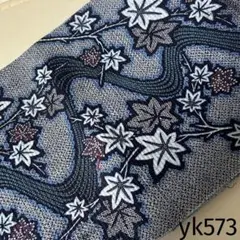 yk573 浴衣 生地 反物 はぎれ 古布 リップル 絞り柄 木綿 紅葉 椛