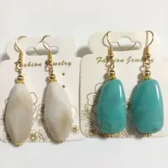 No.32 ハンドメイドピアス　２ペア