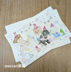 ハガキサイズ/原画/オリジナル　　　　　パーティー