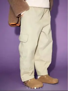 H&M キッズ　バルーンレッグカーゴパンツ　ライトベージュ　135-140