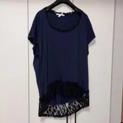 ケイハヤマ❤︎ロング丈ネイビートップス⭐︎超美品！