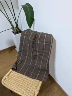 ブラウン チェック柄 タイトスカート