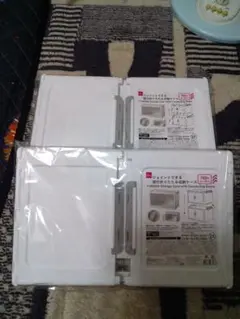 【品薄】ダイソー ジョイント出来る扉付折りたたみ収納ケース(大)サイズ ２個②