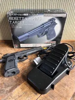 ジャンク　HORI ホリ PS用銃型コントローラー/BERETTA M92FS HORI HP2-22 Beretta M92FS Target INOX Gun Controller