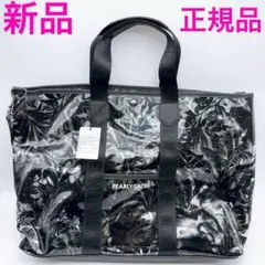 パーリーゲイツ トートバッグ クリア×黒×ボタニカル 総柄 新品 正規品