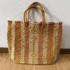 MARCHER かごバッグ 大きめ オレンジ ピンク 黄色
