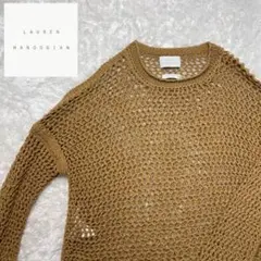 lauren manoogian メッシュニット レイヤード ブラウン