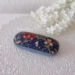 【再販】メガネケース／ウィリアムモリス.アイリス／カルトナージュ