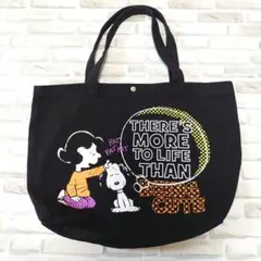 PEANUTS SNOOPY LUCY ハンドバッグ ブラック