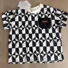 新品 futafuta 幾何学模様 Tシャツ 90