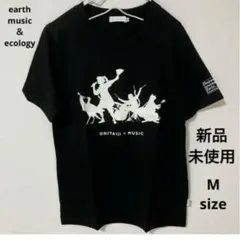 新品未使用！アース　黒Tシャツ　フェス　ライブM ロゴtシャツ 半袖　黒