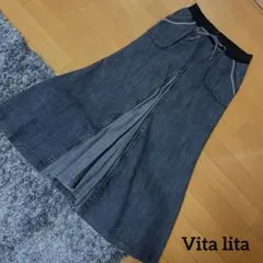 V ita lita ヴィータ リータ デニムストレッチロングスカート