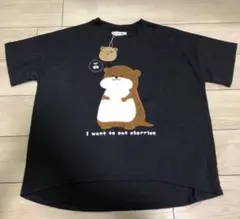 【タグ付き】キャラクターTシャツ　半袖　カワウソ　Fサイズ