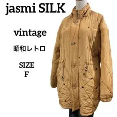 昭和レトロ ヴィンテージ jasmi SILK ジャンパー コート シルク