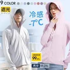 UVカットパーカー 着るだけ－7℃ 冷感 長袖 ラッシュガード　２点セット