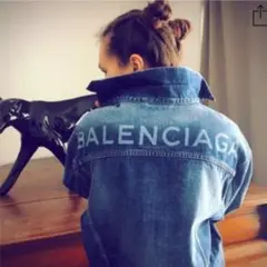 【BALENCIAGA】バレンシアガオーバーサイズバックロゴデニムジャケット