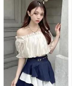 RESEXXY クロップドオフショルトップス