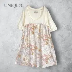 【UNIQLO ユニクロ】　アリスインワンダーランド　ワンピース　ゆったり