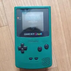 GAME BOY COLOR グリーン 本体 カセット8種類、ケースセット
