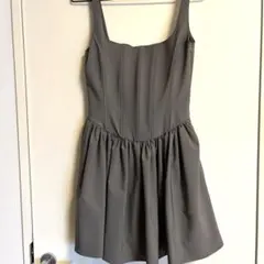 ZARA ぺプラムトップス　チャコールグレー　XS