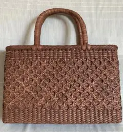 再入荷 未使用品 長野産 極細3ミリ蔓 職人手編み 二重編み 山葡萄籠バッグ