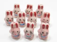 汚れ有ります　うさぎ　ウサギ　トンボ玉　穴あり　１０個★★Ⅰ