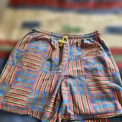 古着90s HAMWEAR /ストライプ ボーダー チェック 総柄 パンツ
