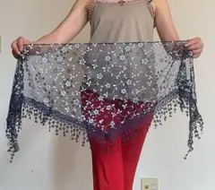 ベリーダンスヒップスカーフ女性ファッショントライアングルラップレディショールレー