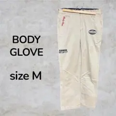 BODY GLOVE パンツ　長ズボン　ベージュ　ワッペン　ストレートパンツ
