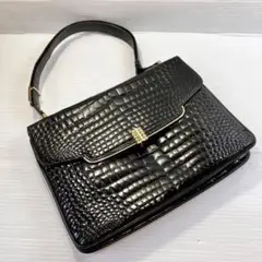 Gino Tromba クロコダイル クラッチバッグ センター取り シャイニング Gino Tromba クロコダイル クラッチバッグ センター取り