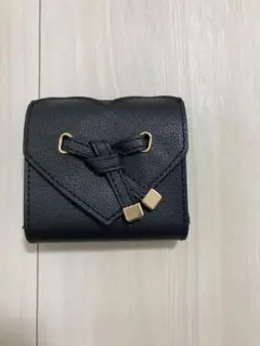 VIS ブラックレザー 三つ折り財布