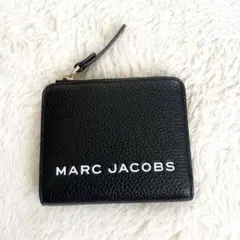 極美品 マークジェイコブス コンパクトジップウォレット Lファスナー ロゴ 財布